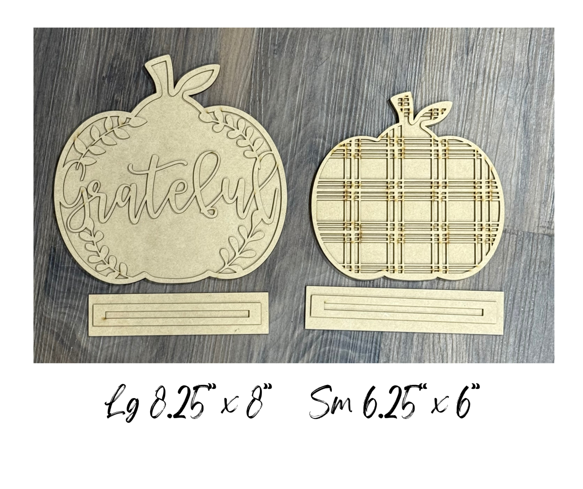 Pumpkin Duo Shelf Sitter Unfinished Cutout