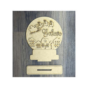 Believe Snow Globe Unfinished Cutout