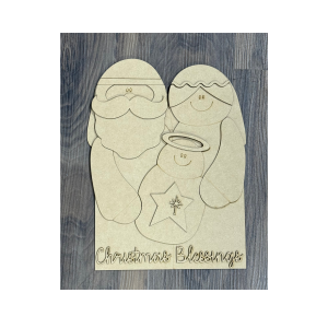 Christmas Blessing Nativity Hanger Unfinished Cutout