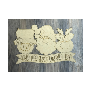 Christmas Cheer Welcome Here Hanger Unfinished Cutout