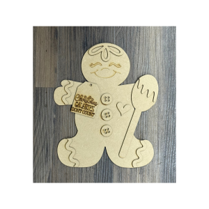 Christmas Gingerbread Shelf Sitter Unfinished Cutout