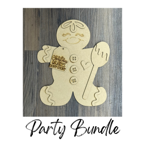 Christmas Gingerbread Shelf Sitter Unfinished Cutout Party Bundle
