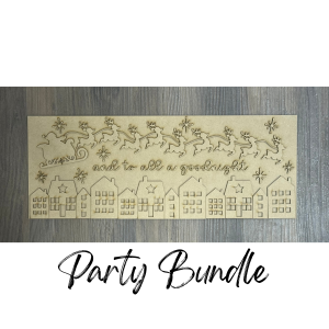 And to all a goodnight Shelf Sitter Unfinished Cutout Party Bundle