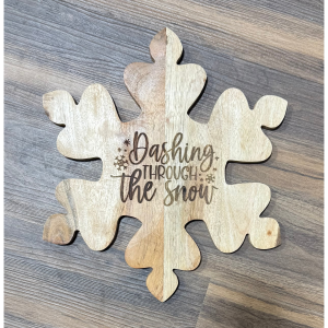 Dashing through the Snow Snowflake Charcuterie Board