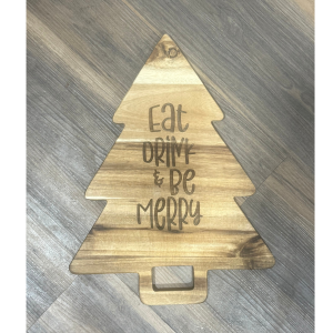Eat Drink Be Merry Christmas Tree Charcuterie Board