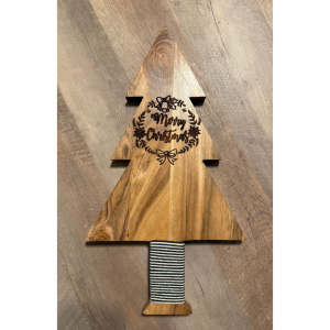 Merry Christmas Wreath Tree Charcuterie Board