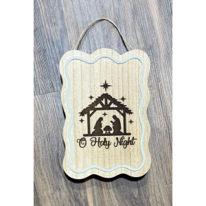 O Holy Night Engraved LED Decor