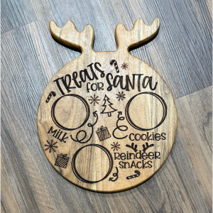 Treats for Santa Reindeer Head Charcuterie Board
