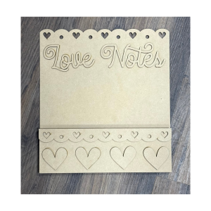 Love Notes Letter Holder Unfinished Cutout with Stand