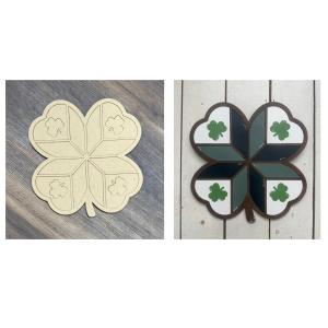Barn Quilt Shamrock Unfinished Cutout