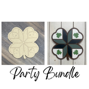 Party Bundle Barn Quilt Shamrock Unfinished Cutout