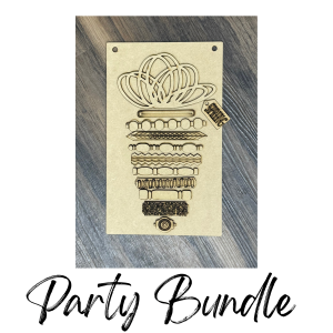 Carrot Spindle Sign Hanger Unfinished Cutout Party Bundle