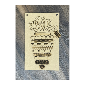 Carrot Spindle Sign Hanger Unfinished Cutout