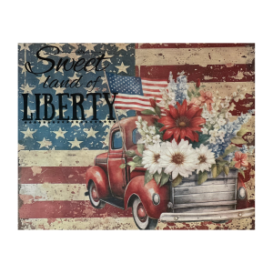 Flag Sweet Land Americana Truck Decoupage Rice Paper