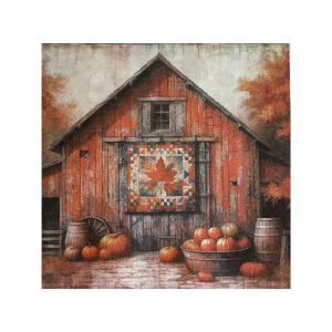 Primitive Farm Leaf Barn Quilt Rice Paper
