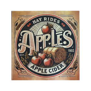 Vintage Apples and Hay Rides Rice Paper
