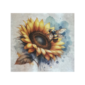 Sunflower and Bee Rice Paper