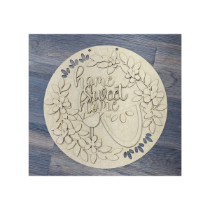 Home Sweet Home Watermelon Round 15" UNFINISHED CUTOUT