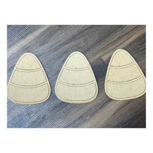 Set of 3 Candy Corns Unfinished Cutout