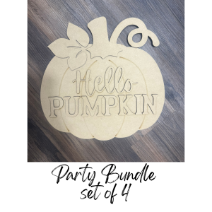 Party Bundle Hello Pumpkin Hanger Unfinished Cutout