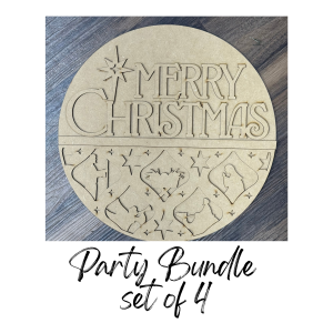 Party Bundle Merry Christmas Nativity Round 12 inch