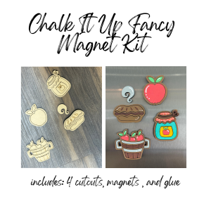 DIY Unfinished Apple Magnet Kit