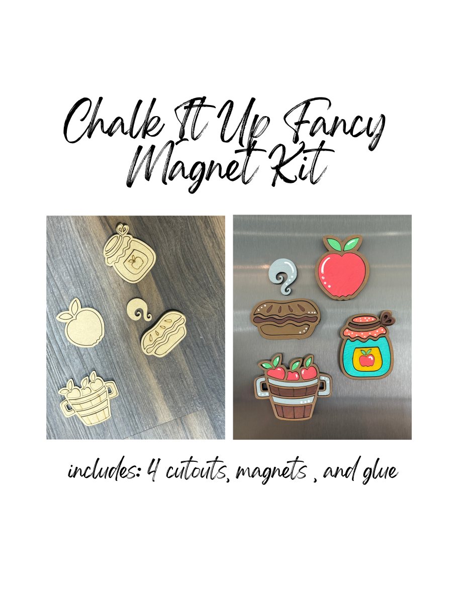 DIY Unfinished Apple Magnet Kit