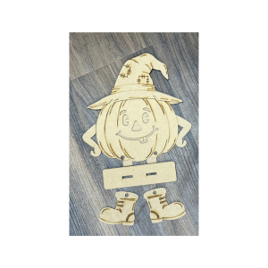 Pumpkin Scarecrow Shelf Sitter Unfinished Cutout
